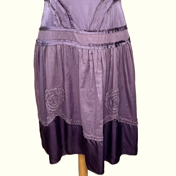 Saja Women’s Boho Lightweight Cotton Plum Midi Dress With Mini Ruffle De… - Picture 3 of 16